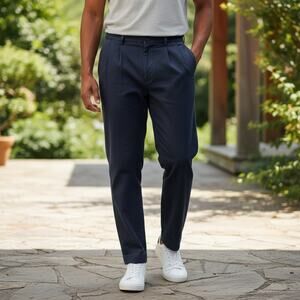 Dockers Relaxed Fit Pleated Dress Pants Blue Size 36x30